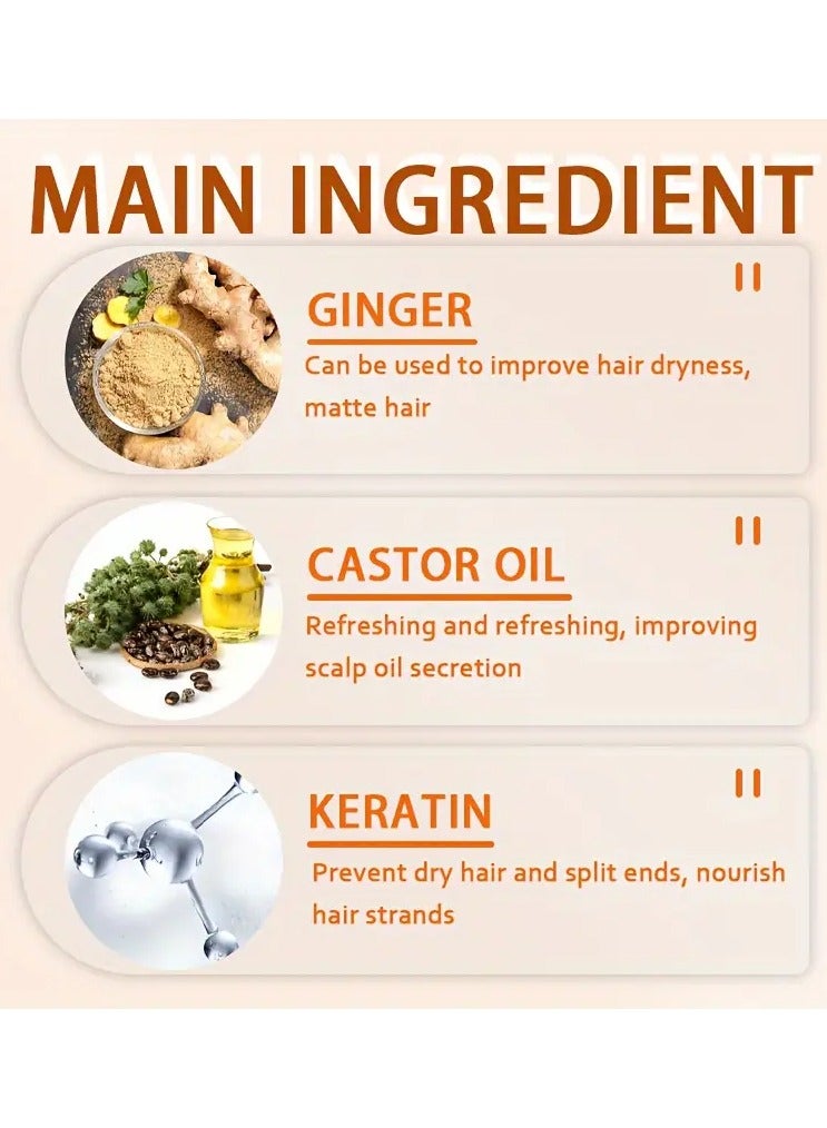 ROZINO Ginger Shampoo 100g - Moisturizing & Nourishing, Alcohol-Free, Gentle Formula for All Hair Types,, ROZINO - Image 4