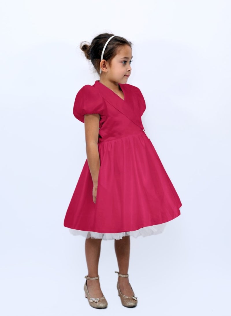 D'Daniela Collar Fit Flare Dress - Image 2