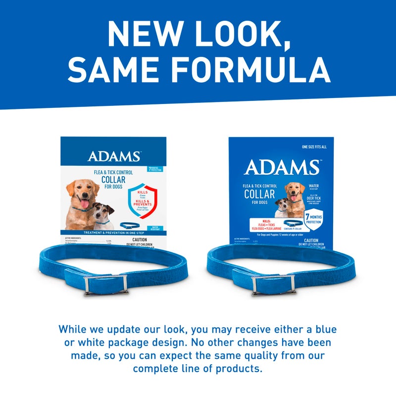 Adams Flea & Tick Control Collar for Dogs, 7-Month Protection, Adjustable One Size Collar Fits All, Kills and Repels Fleas, Ticks, Flea Eggs & Flea Larvae - Image 2
