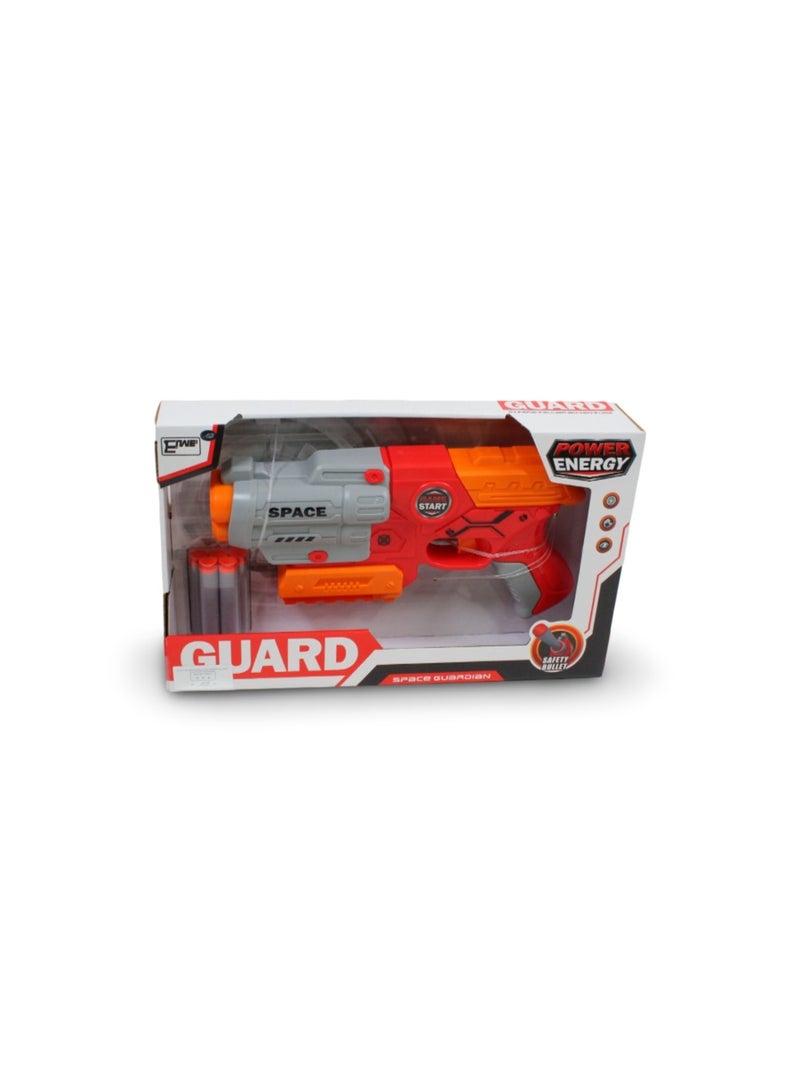 "Space Guardian" Foam Dart Blaster Toy Gun – Red - Image 1