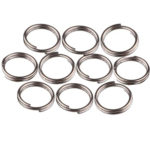 TI-EDC Diy Crafts 5843 Split Titanium Small Key Rings for Jewelry Finding, 10mm, Multicolor, Pack of 10 - Image 1