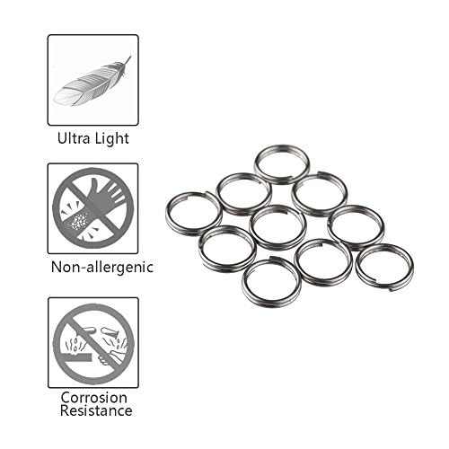 TI-EDC Diy Crafts 5843 Split Titanium Small Key Rings for Jewelry Finding, 10mm, Multicolor, Pack of 10 - Image 5