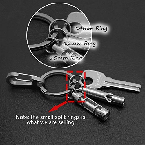 TI-EDC Diy Crafts 5843 Split Titanium Small Key Rings for Jewelry Finding, 10mm, Multicolor, Pack of 10 - Image 2