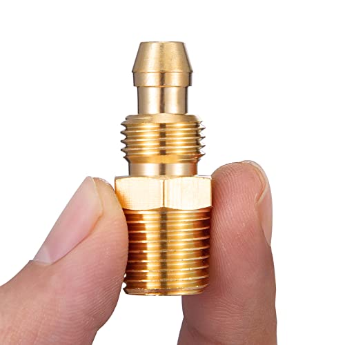 Breezliy Premium Solid Brass 10PCS Reusable Replacement Fitting For 1/4-Inch ID Hose,1/4-Inch NPT Rigid (10 PCS 1/4 Inch) - Image 5