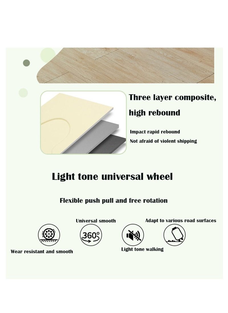 Arabest - Lce-Cream Luggage, Trolley Bags High-Color Boarding Box Mute Universal Wheel Sturdy Travel Password Box（White） - Image 1