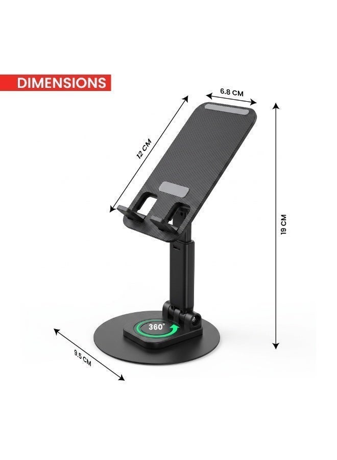 Duravel Foldable Desktop Phone Holder  and Tablet,Phone Stand, Multi-Directional Free Adjustment, Black - Image 2