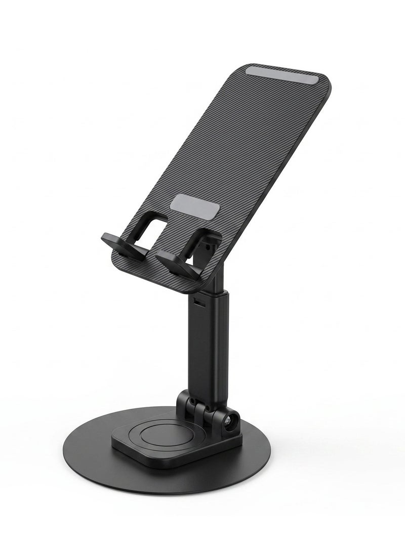 Duravel Foldable Desktop Phone Holder  and Tablet,Phone Stand, Multi-Directional Free Adjustment, Black - Image 1