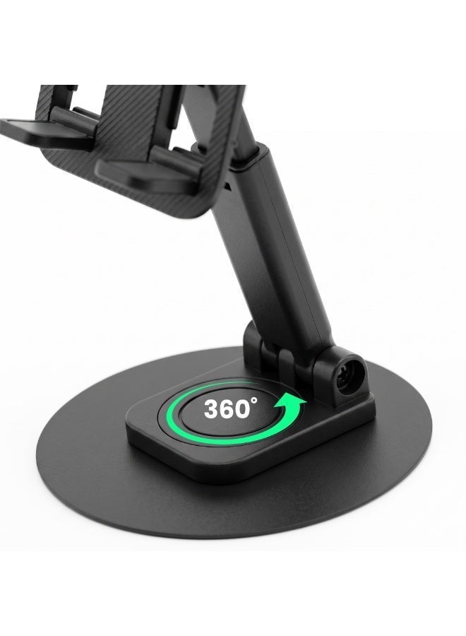 Duravel Foldable Desktop Phone Holder  and Tablet,Phone Stand, Multi-Directional Free Adjustment, Black - Image 4