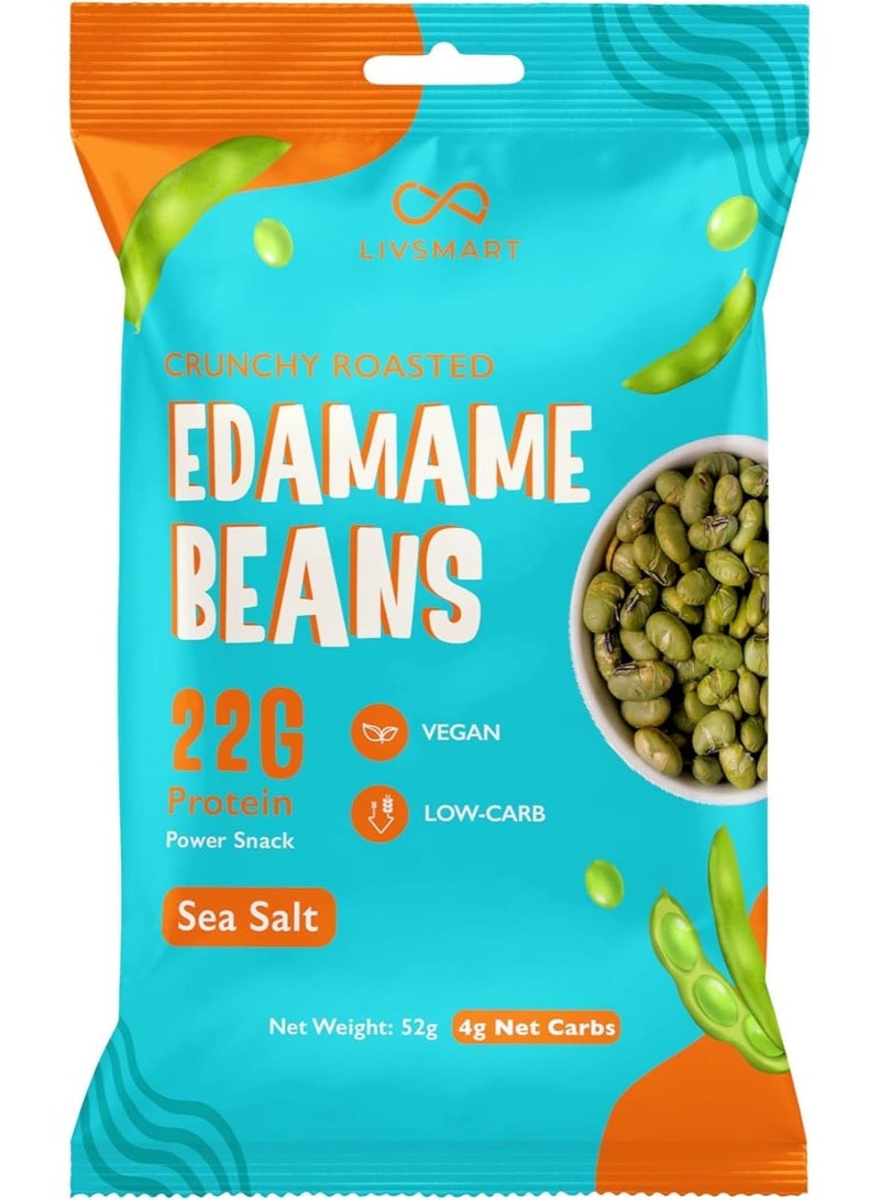 LIVSMART Crunchy Roasted Edamame Beans Sea Salt 52g - Image 1