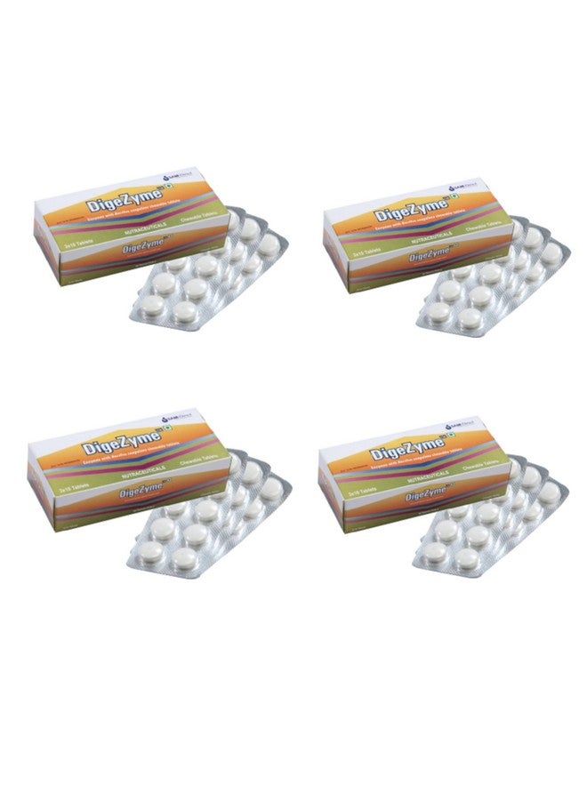Sami Direct DigeZyme™ Digestive Enzyme Chewable Tablets, 3x10 Tablets (Pack of 4) - Image 1