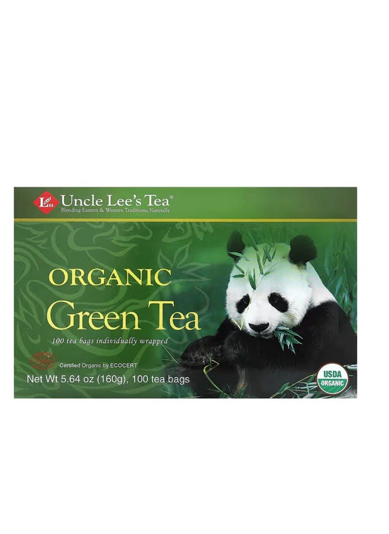 UNCLE LEE - Organic Green Tea, 100 Tea Bags - Image 1
