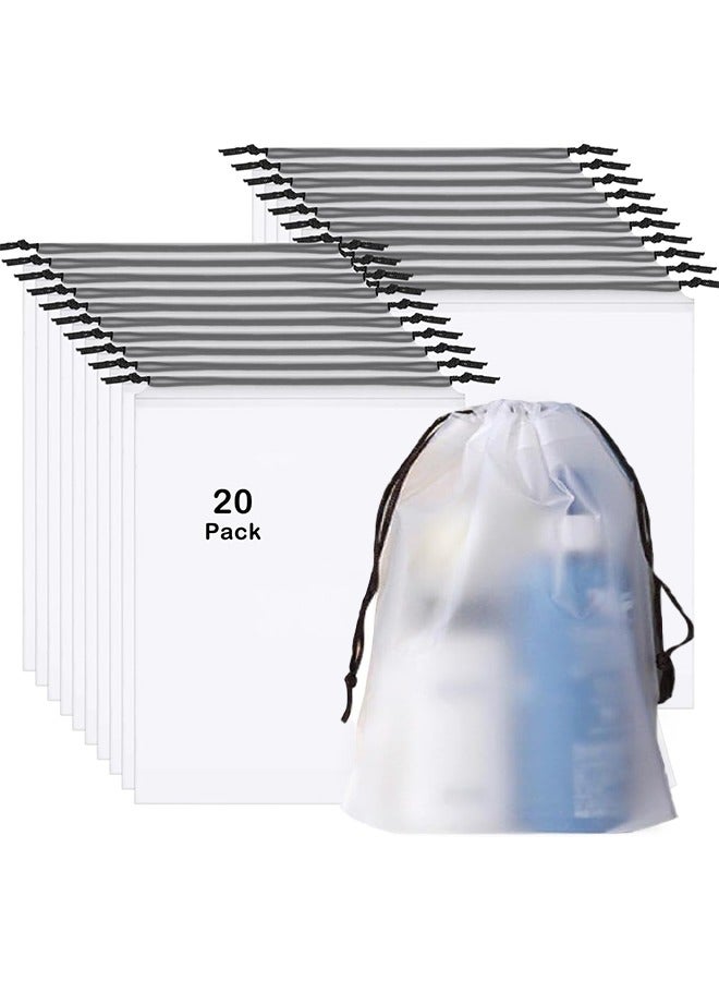 حقيبة تخزين أحذية مكونة من 20 قطعة - مزودة برباط إغلاق شفاف، حقيبة غبار أحذية متعددة الوظائف، منظم أحذية متعدد الوظائف، حقيبة أحذية تجميلية منزلية، حقيبة أحذية مقاومة للماء، حقائب تخزين موفرة للمساحة - Image 1