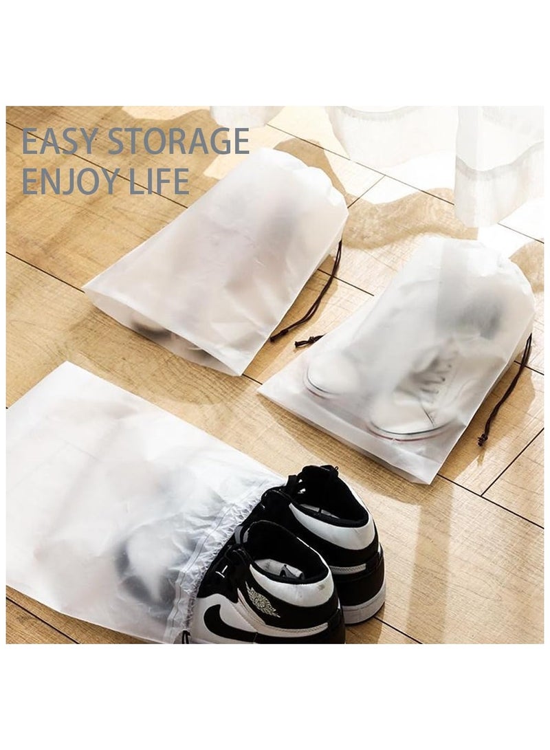 حقيبة تخزين أحذية مكونة من 20 قطعة - مزودة برباط إغلاق شفاف، حقيبة غبار أحذية متعددة الوظائف، منظم أحذية متعدد الوظائف، حقيبة أحذية تجميلية منزلية، حقيبة أحذية مقاومة للماء، حقائب تخزين موفرة للمساحة - Image 4