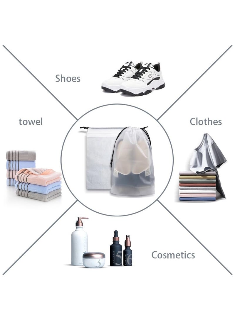 حقيبة تخزين أحذية مكونة من 20 قطعة - مزودة برباط إغلاق شفاف، حقيبة غبار أحذية متعددة الوظائف، منظم أحذية متعدد الوظائف، حقيبة أحذية تجميلية منزلية، حقيبة أحذية مقاومة للماء، حقائب تخزين موفرة للمساحة - Image 5