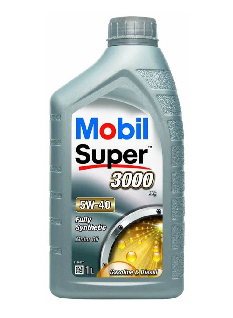 موبيل زيت محرك موبيل سوبر 3000 – 5W-40 تخليقي بالكامل | أداء فائق وحماية متقدمة للمحرك / كرتون ( 12 عبوة * ١لتر ) - Image 2