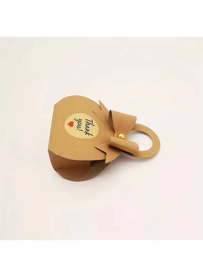 12pcs Vintage Brown Kraft Paper Gift Boxes With Stickers For Weddings Birthdays Party Favors - Image 5