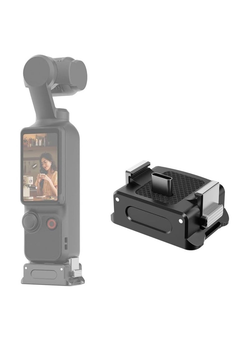 General DJI OSMO Pocket 3 Charging Adapter Base 1/4 Screw Hole Desktop Charging Base, Type-C Charging Base Aluminum Alloy Gimbalizer Base Dual Interface Accessories  - Image 1