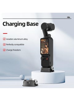 General DJI OSMO Pocket 3 Charging Adapter Base 1/4 Screw Hole Desktop Charging Base, Type-C Charging Base Aluminum Alloy Gimbalizer Base Dual Interface Accessories  - Image 4