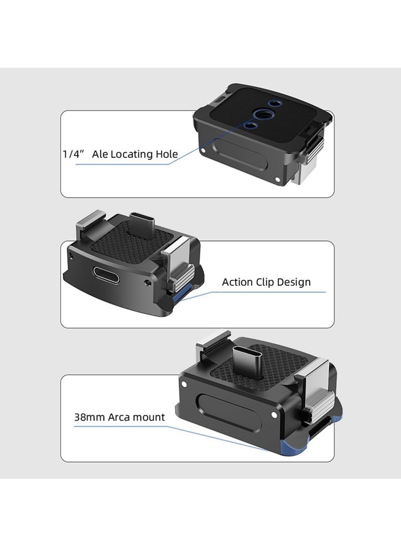General DJI OSMO Pocket 3 Charging Adapter Base 1/4 Screw Hole Desktop Charging Base, Type-C Charging Base Aluminum Alloy Gimbalizer Base Dual Interface Accessories  - Image 5