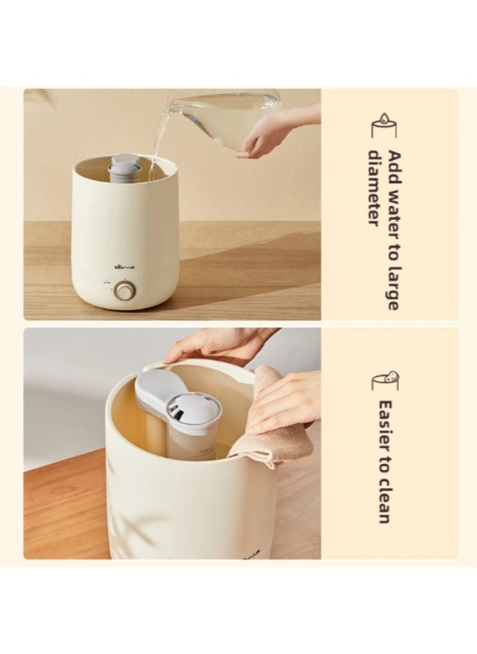 Bear - Air Humidifier 4.5L Large Capacity Cool Mist Silent Maker Aromatherapy Humidifier 99% Antibacterial and Purifying Desktop Humidifier 2-pin plug (CN) - Image 1