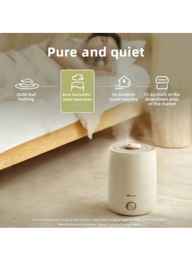 Bear - Air Humidifier 4.5L Large Capacity Cool Mist Silent Maker Aromatherapy Humidifier 99% Antibacterial and Purifying Desktop Humidifier 2-pin plug (CN) - Image 1