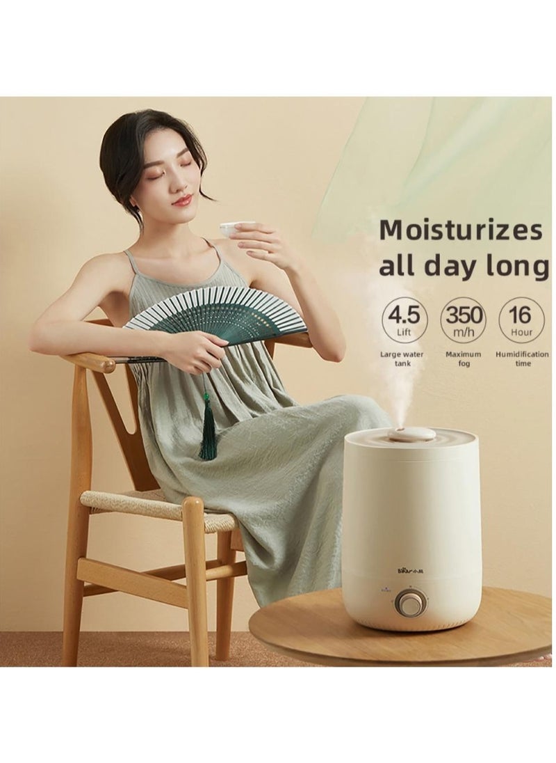 Bear - Air Humidifier 4.5L Large Capacity Cool Mist Silent Maker Aromatherapy Humidifier 99% Antibacterial and Purifying Desktop Humidifier 2-pin plug (CN) - Image 1
