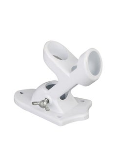 45°Adjustable Wall Flag Pole Base 2 Position Flag Pole Mounting Bracket with Hardwares 1'' Inner Diameter Aluminum Flag Holder Bracket