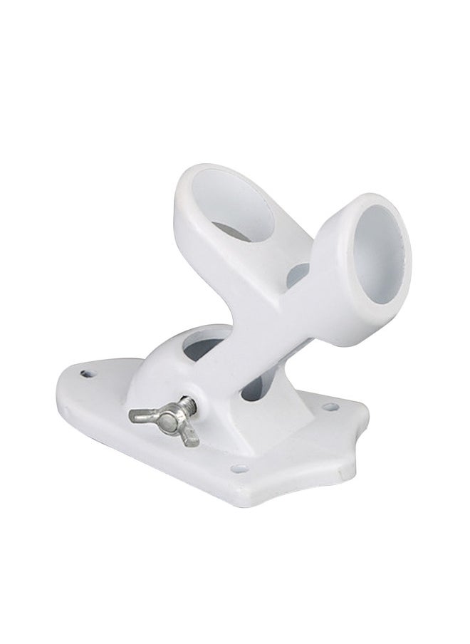 Generic - 45°Adjustable Wall Flag Pole Base 2 Position Flag Pole Mounting Bracket with Hardwares 1'' Inner Diameter Aluminum Flag Holder Bracket - Image 1