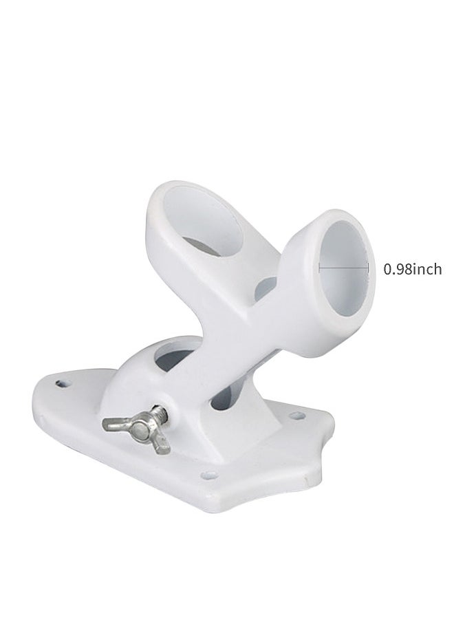 Generic - 45°Adjustable Wall Flag Pole Base 2 Position Flag Pole Mounting Bracket with Hardwares 1'' Inner Diameter Aluminum Flag Holder Bracket - Image 1
