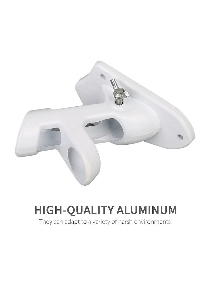 Generic - 45°Adjustable Wall Flag Pole Base 2 Position Flag Pole Mounting Bracket with Hardwares 1'' Inner Diameter Aluminum Flag Holder Bracket - Image 1