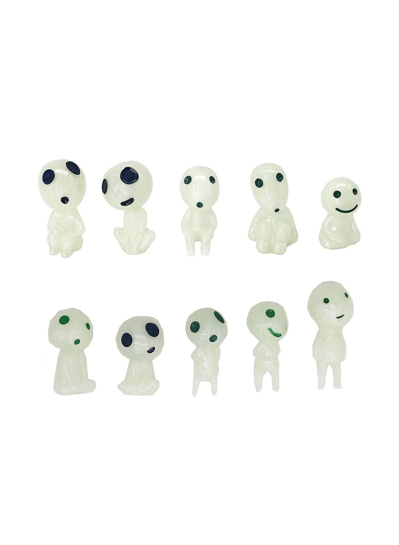 Y&D KASTWAVE Fairy Garden Accessories Glow in Dark Tree Elves Decor Miniature Luminous Ghost 10pcs kit for Micro Landscape Gnomes Decoration Outdoor Patio Lawn Yard Kit  - Image 2
