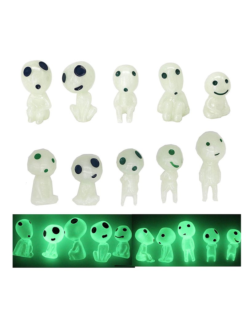 Y&D KASTWAVE Fairy Garden Accessories Glow in Dark Tree Elves Decor Miniature Luminous Ghost 10pcs kit for Micro Landscape Gnomes Decoration Outdoor Patio Lawn Yard Kit  - Image 1