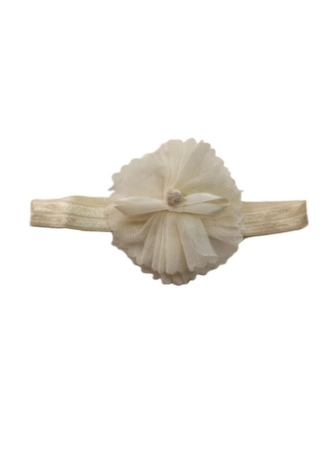 Bow headband pearl in white