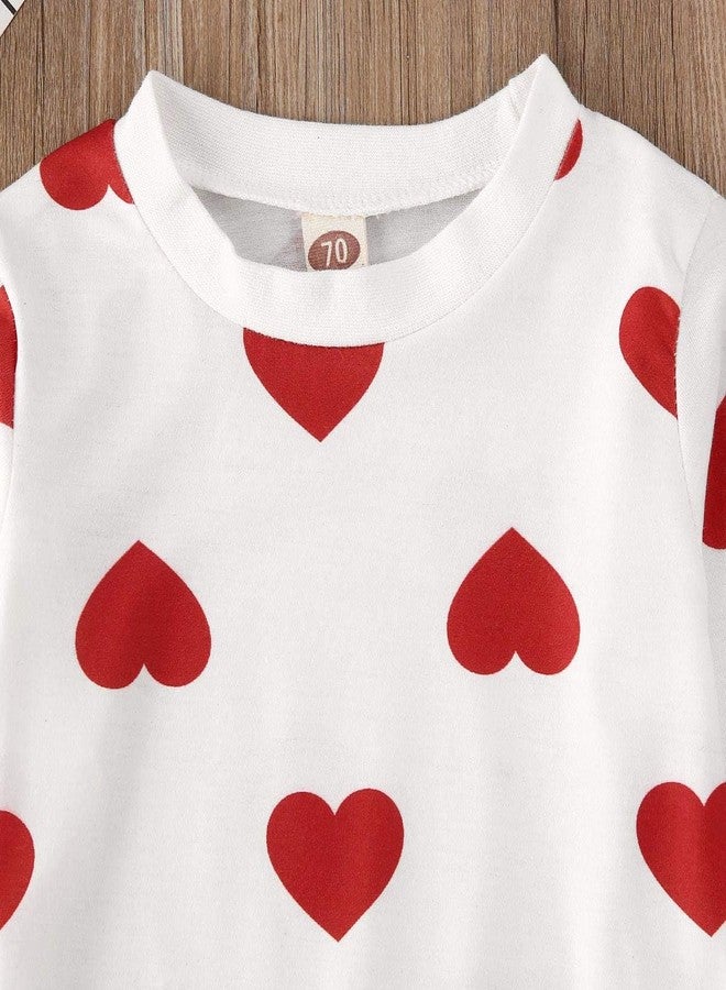Gureui Toddler Baby Girl Valentines Day Outfit Long Sleeve Red Heart Print Sweatshirt Skirt Clothes Set (B Red Heart, 4-5T) - Image 4