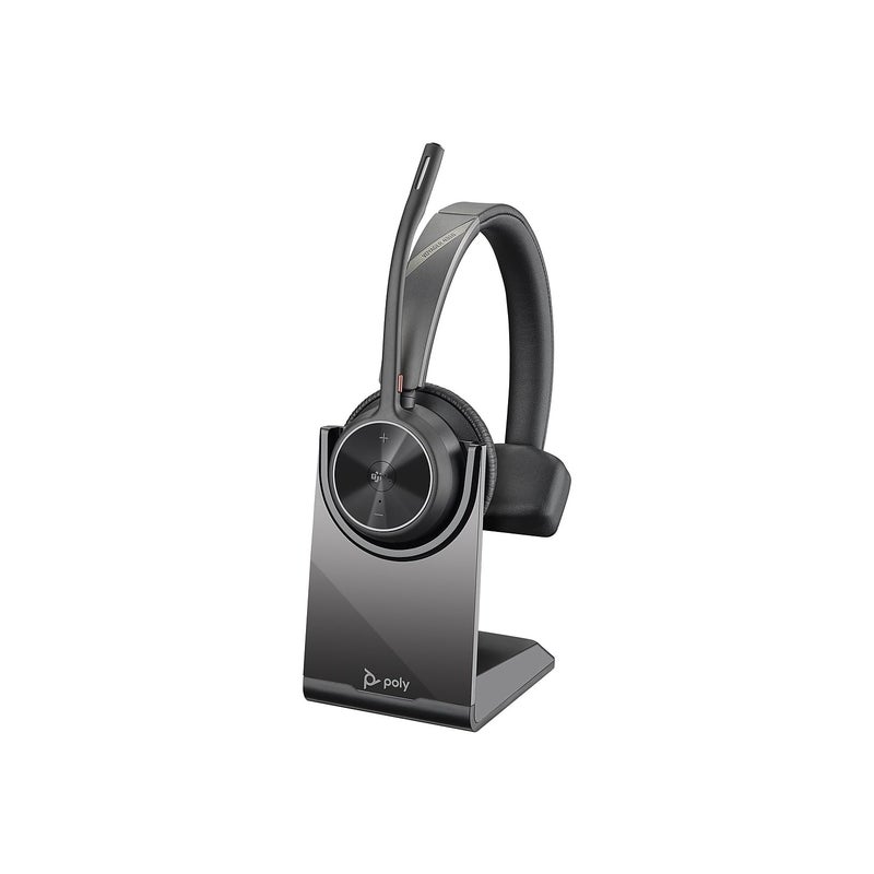 Poly - Voyager 4310 UC Wireless Headset + Charge Stand (Plantronics) - Single-Ear Headset- Connect to PC/Mac via USB-A Bluetooth Adapter, Cell Phone via Bluetooth-Works w/Teams (Certified), Zoom&More - Image 3