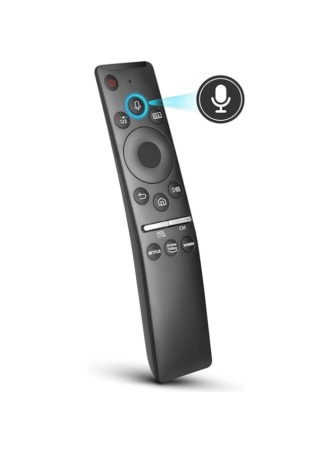 Voice Remote Compatible for Samsung Smart TV QLED UHD Frame Curved Solar 4K 8K Q60 Q70 Q80 Q90 8 Series 9 Series TU8000 AU8000 Voice Remote Control Replacement.(BLACK)