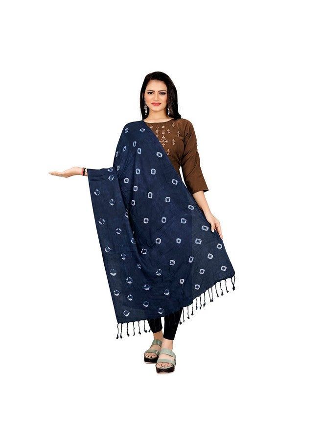 EBADAT إبادات وشاح/شال نسائي مزخرف من الرايون (أزرق) - Image 1