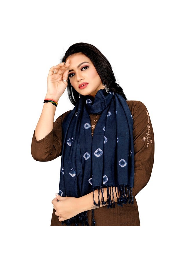 EBADAT إبادات وشاح/شال نسائي مزخرف من الرايون (أزرق) - Image 3