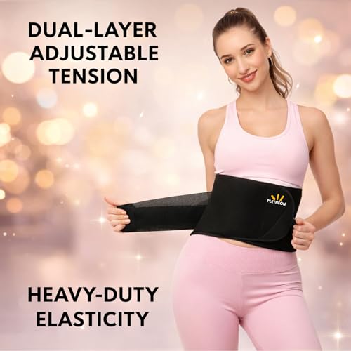 PLETHEON Post Pregnancy Waist Clincher | 3 in 1 Postpartum Belt for Women | Tummy Control Abdominal Binder | Back Support, Belly Compression | Slimming Shapewear Corset for Recovery (Single Black) - Image 4