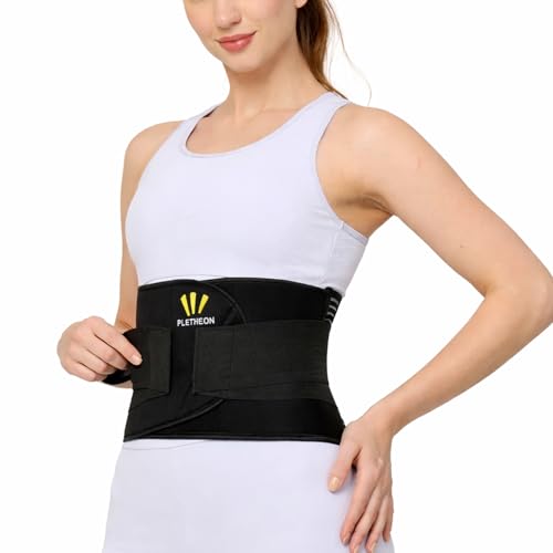 PLETHEON Post Pregnancy Waist Clincher | 3 in 1 Postpartum Belt for Women | Tummy Control Abdominal Binder | Back Support, Belly Compression | Slimming Shapewear Corset for Recovery (Single Black) - Image 1