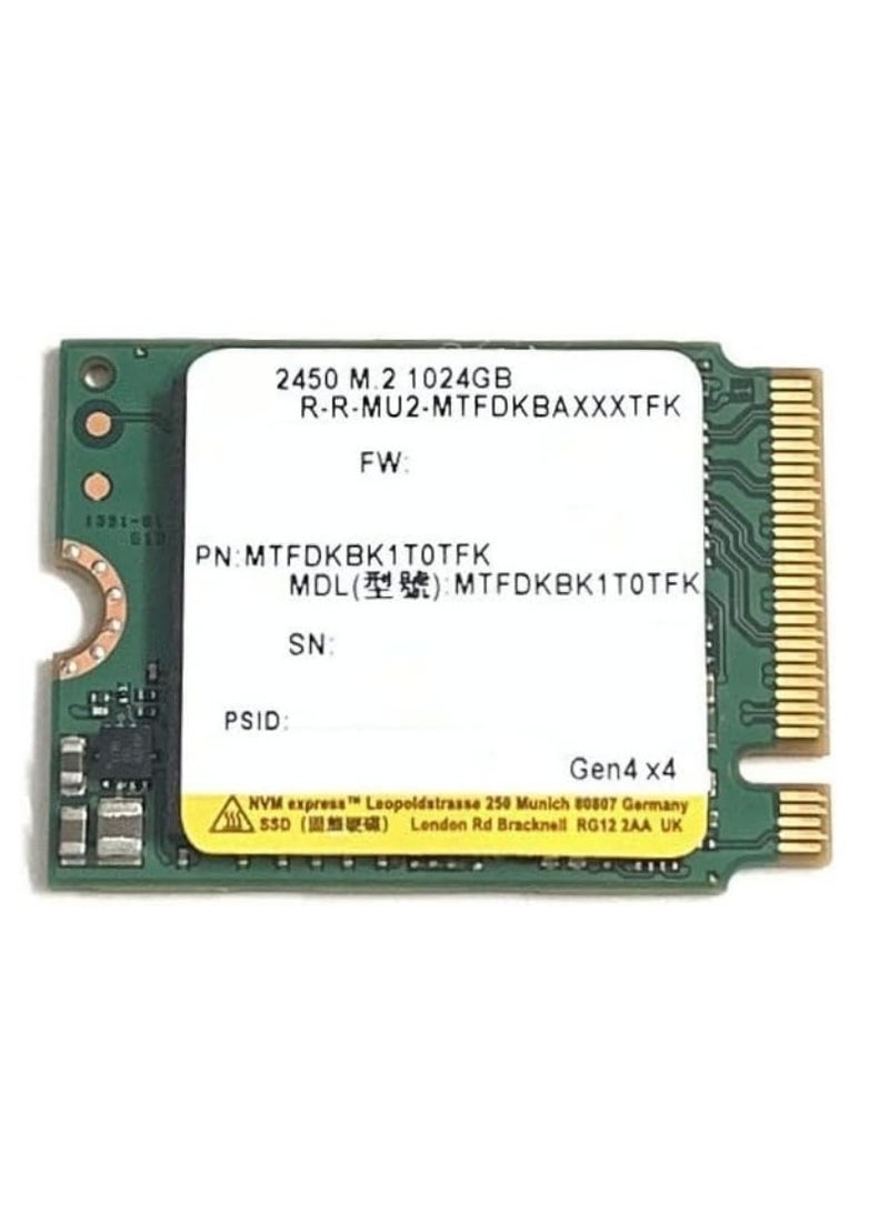 1TB M.2 2230 NVMe PCIe Gen4 x4 Internal SSD – High-Speed Solid State Drive for Laptops, Ultrabooks, Surface, Steam Deck, and PS5  - Image 1