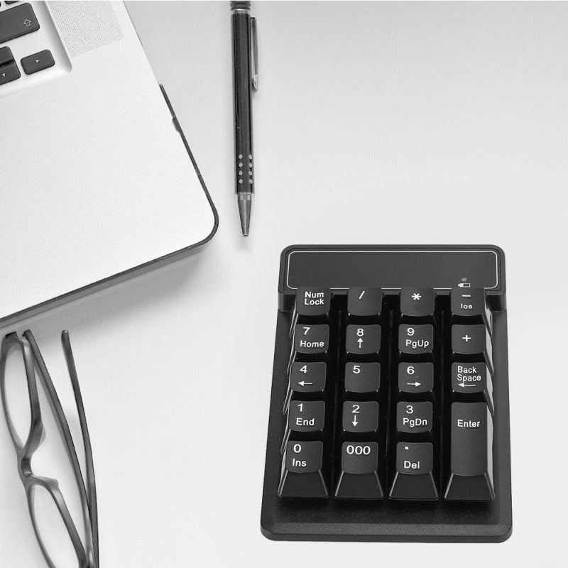 Bluetooth Numeric Keypad 19-Key Thousands Key Input - Suspension Keys Comfortable Touch Feeling - Waterproof Bluetooth Number Pad for Home Office - Image 5