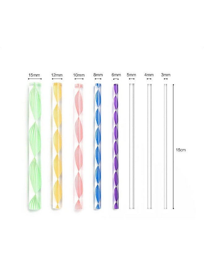 ccHuDE 8 Pcs Acrylic Dowel Rods Colorful Cylinder Rods Clear Round Sticks Assorted Size Rods Mandala Dotting Tools For Painting Pottery Clay - Image 3