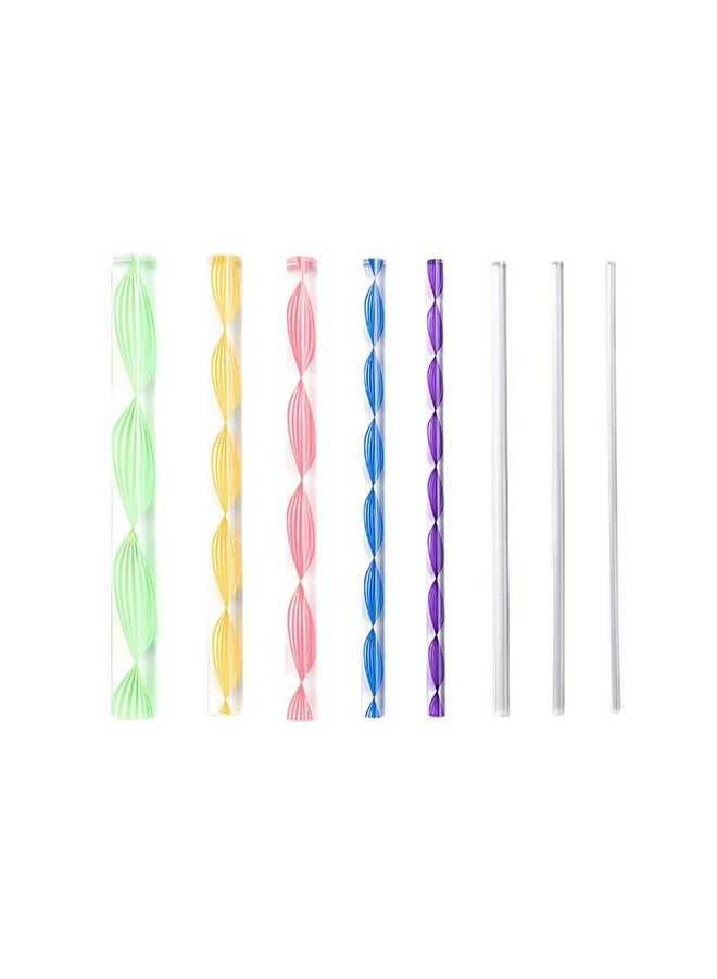 ccHuDE 8 Pcs Acrylic Dowel Rods Colorful Cylinder Rods Clear Round Sticks Assorted Size Rods Mandala Dotting Tools For Painting Pottery Clay - Image 1