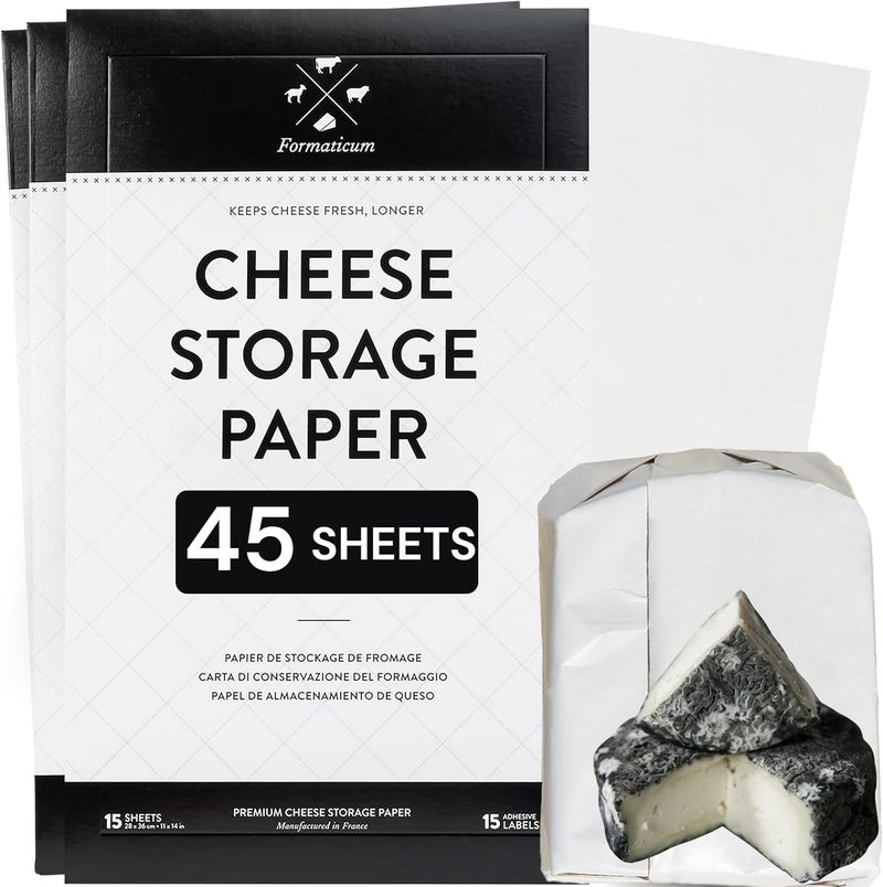 Formaticum Cheese Storage WaxCoated Paper Keep Charcuterie Fresh 45 Sheets