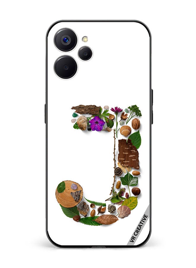 VR CREATIVE Protective Case Cover For Realme 10 5G Alphabet J Design Multicolour - Image 1