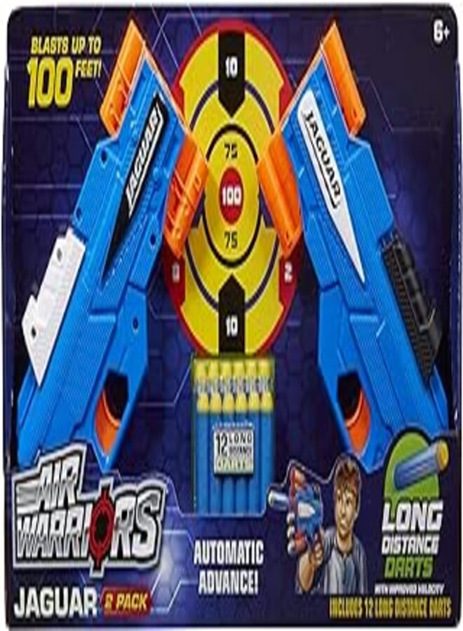 Air warriors jaguar lot de 2 pistolets de flechettes