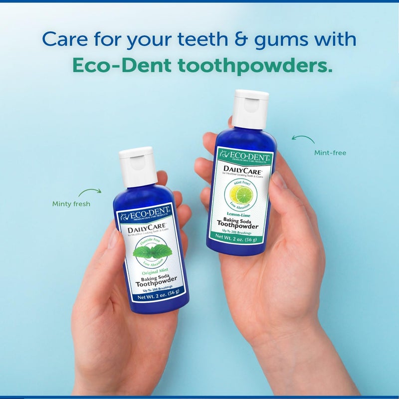 Eco-Dent DailyCare Baking Soda Toothpowder, Lemon-Lime - SLS & Fluoride-Free Toothpaste Alternative - Image 5