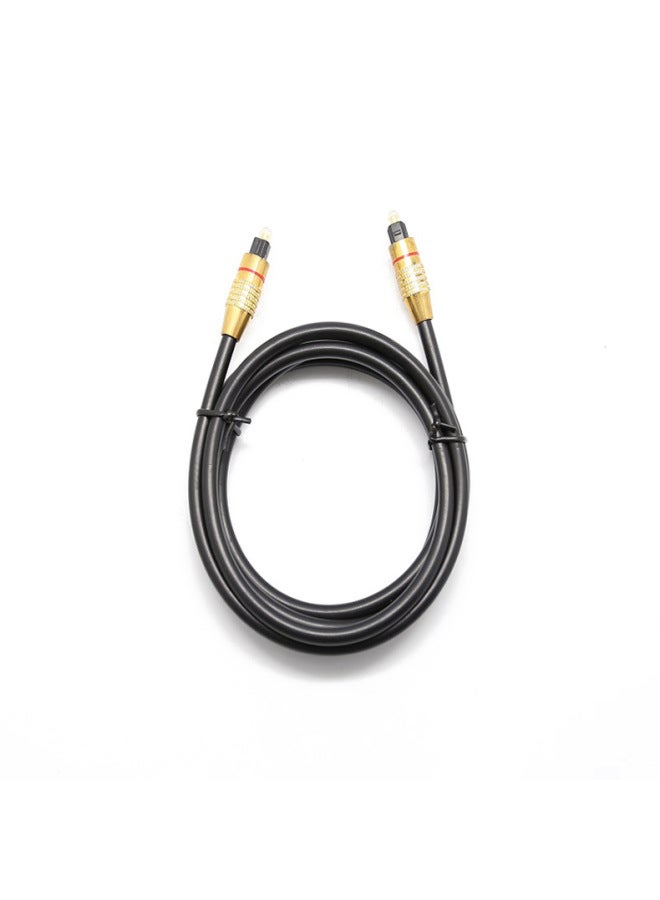 Audio Optical Fiber Line OD6.0 Gold Plated Head Toslink Audio Line Digital Square Counterpart Interface Peripheral Accessories-Color:Black-Line Length:1.5m - Image 3