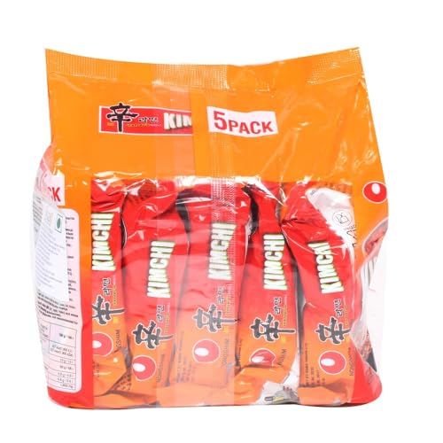Nongshim Vegan Shin Ramyun Kimchi Instant Noodle, 5 Pack, 21.16 Oz ® 600 G - Image 5